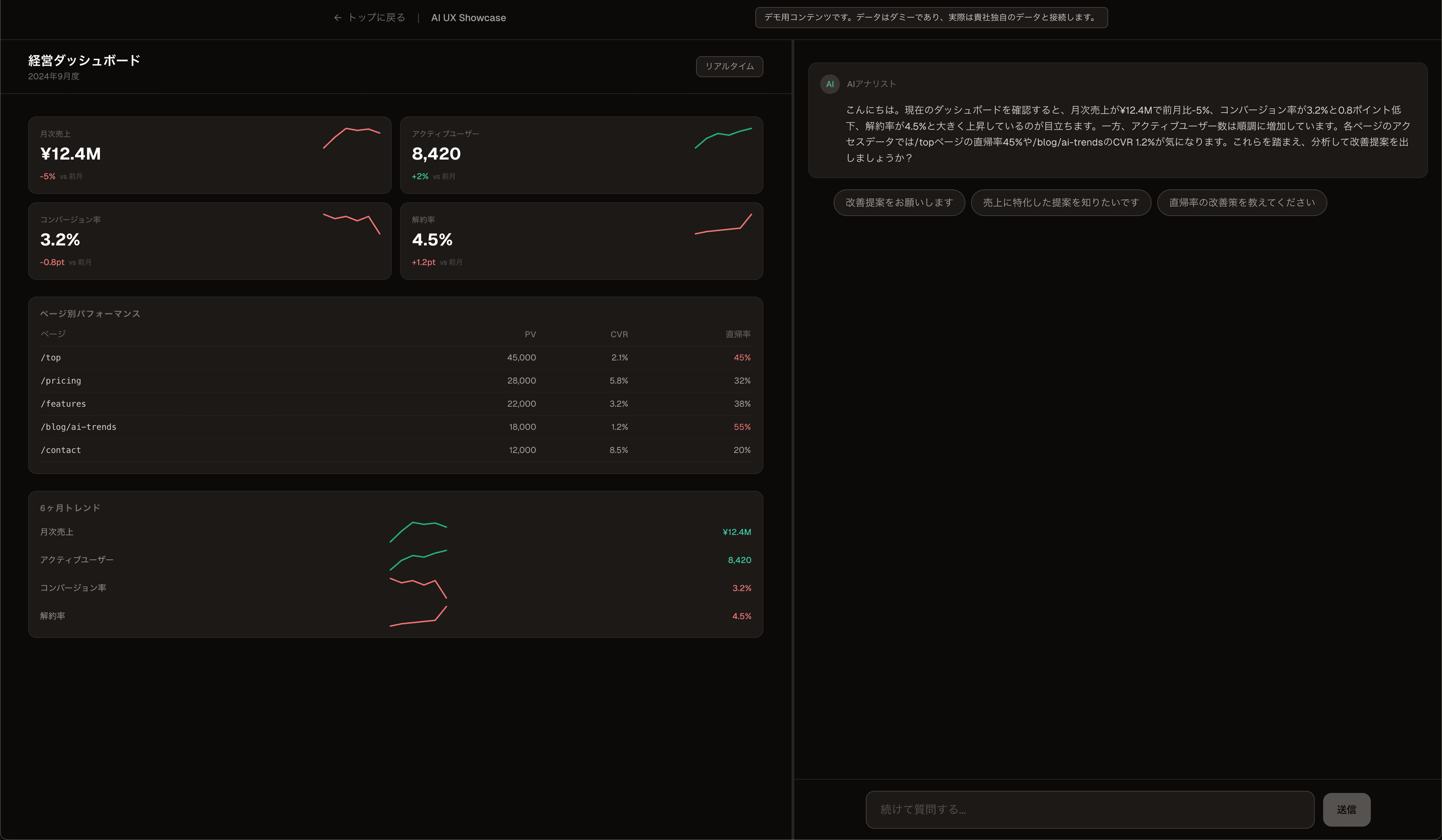 AI Analytics & Improvement screenshot
