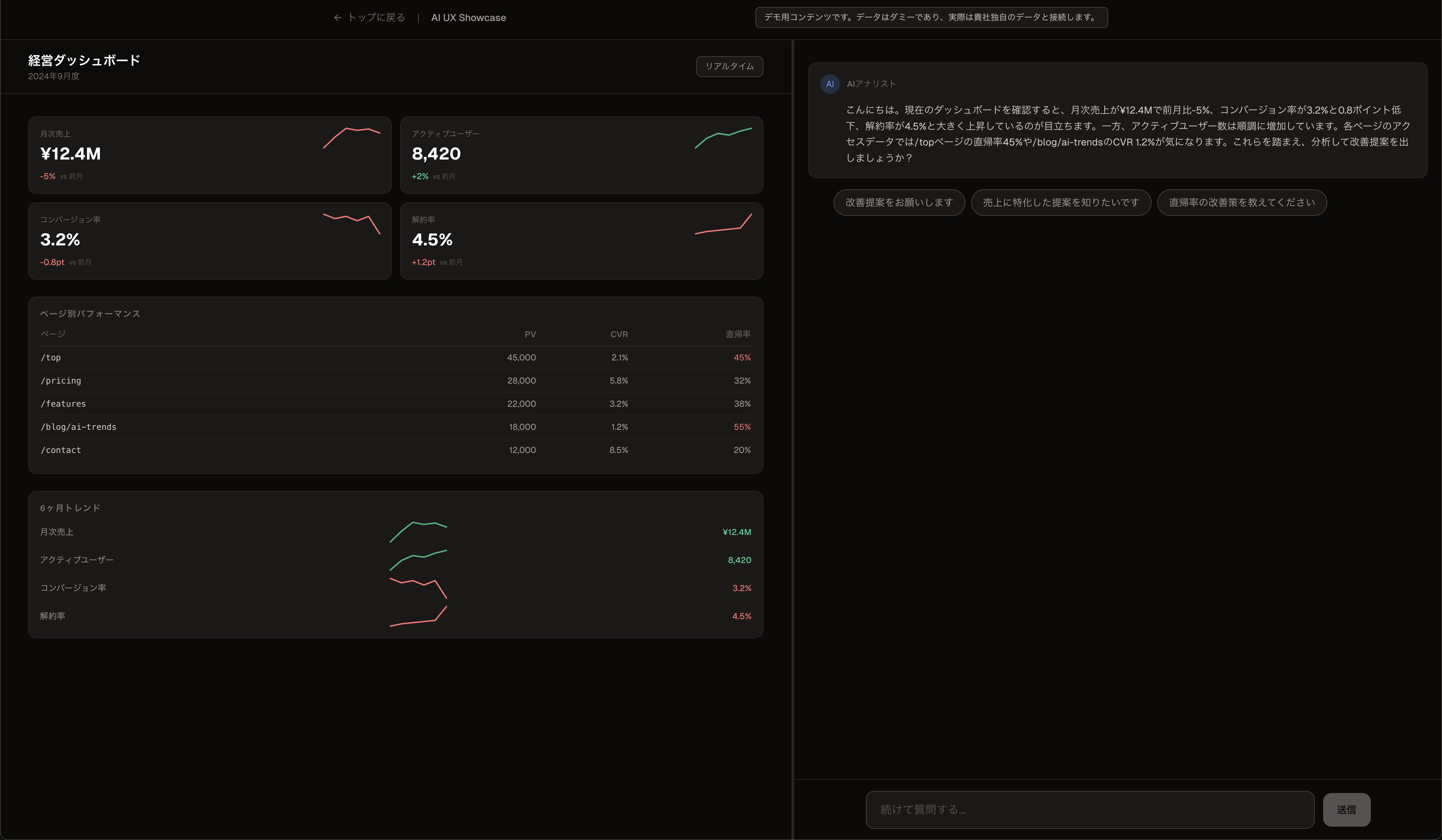 AI Analytics & Improvement screenshot